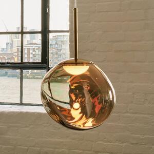 Tom Dixon Lampa wisząca designerska Melt, możliwość ściemniania, brązowy / mosiężny, salon / jadalnia, tworzywo sztuczne, design