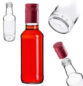 Szklana butelka Monopol 200ml z długą czerwoną zakrętką 1 szt
