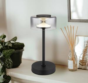 Globo Lampa stołowa LED Belinda, aluminiowy / szary / cynkowy, salon / jadalnia, szkło