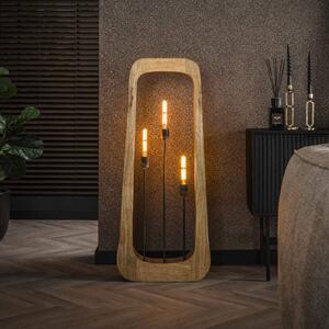 ZIJLSTRA Lampa stojąca Woodframe, jasne drewno, salon / jadalnia, drewno, nowoczesny