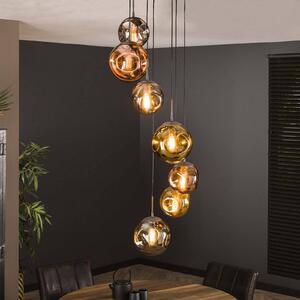 ZIJLSTRA Lampa wisząca szklana Stellar, możliwość ściemniania, multikolor, salon / jadalnia, szkło