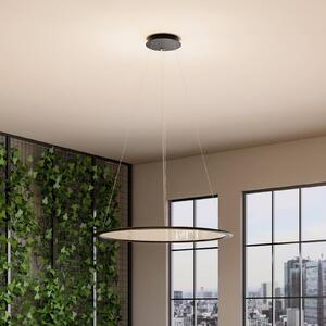 Deko-Light Lampa wisząca LED PANEL, czarna, Ø 63 cm, metal, CCT ściemniana 50 W możliwość ściemniania, czarny, biuro, aluminium, nowoczesny