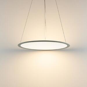 Deko-Light Lampa wisząca LED PANEL, szary, Ø 63 cm, metal, CCT, ściemniany, 50 W możliwość ściemniania, aluminiowy / szary / cynkowy, biuro, aluminium, nowoczesny