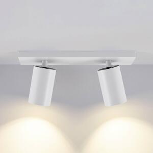 Deko-Light Reflektor sufitowy CAN TILT, biały, 31 x 9 cm, 2-punktowa, metal GU10 możliwość ściemniania, biały / opal, salon / jadalnia, aluminium