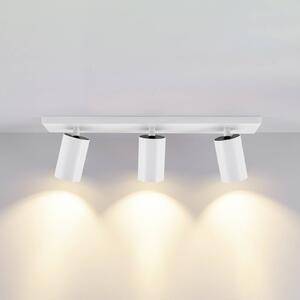 Deko-Light Reflektor sufitowy CAN TILT, biały, 48 x 9 cm, 3-punktowa, metal GU10 możliwość ściemniania, biały / opal, salon / jadalnia, aluminium