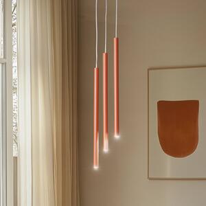 Lampa wisząca Sopel 3 SIGMA, możliwość ściemniania, czerwony, salon / jadalnia, metal, nowoczesny