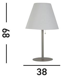 Searchlight Lampa stołowa solarna LED Venice I, IP44, biały/srebrny I, aluminiowy / szary / cynkowy, tworzywo sztuczne