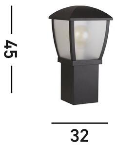 Searchlight Lampa ogrodowa stojąca Seattle, możliwość ściemniania, czarny, aluminium