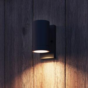 Calex Kinkiet zewnętrzny Alba, możliwość ściemniania, czarny, aluminium, nowoczesny