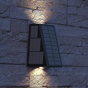 Calex Solar - kinkiet zewnętrzny LED Matera, up/down, czarny Matera, czarny, tworzywo sztuczne, nowoczesny