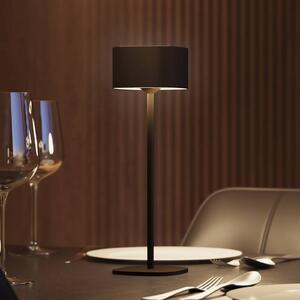 Calex Serino, lampa stołowa LED z akumulatorem, czarna, aluminium, 2700 K możliwość ściemniania, czarny, salon / jadalnia, aluminium