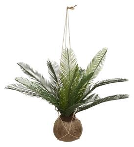 Palma sztuczna w doniczce z kokosa, wisząca, wys. 50 cm