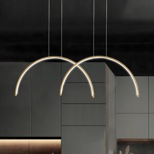 Viokef Lampa wisząca Megan, mosiężny / złoty, salon / jadalnia, aluminium, nowoczesny