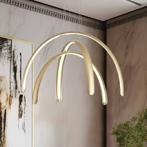 Viokef Lampa wisząca Megan, mosiężny / złoty, salon / jadalnia, aluminium, nowoczesny