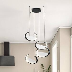 Viokef Lampa wisząca Adele, czarny, salon / jadalnia, aluminium, nowoczesny
