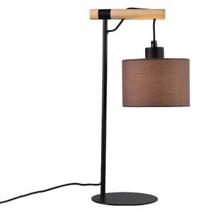 Viokef Lampa stołowa Rika, możliwość ściemniania, aluminiowy / szary / cynkowy, salon / jadalnia, tkanina / materiał / jedwab