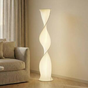 Lampa stojąca LED Novelle Lucande, możliwość ściemniania, biały / opal, salon / jadalnia, tworzywo sztuczne, design