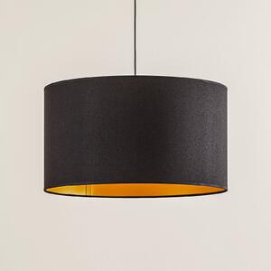 Lampa wisząca Roller Euluna, możliwość ściemniania, czarny, salon / jadalnia, tkanina / materiał / jedwab, nowoczesny