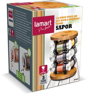 Lamart LT7051 12-częściowy zestaw pojemników przypraw Sapor