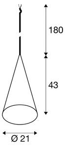 SLV Lampa wisząca Magico, możliwość ściemniania, czarny, salon / jadalnia, aluminium, nowoczesny