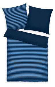 Tom Tailor Pościel bawełniana Dark Navy & Cool Blue, 140 x 200 cm, 70 x 90 cm, 140 x 200 cm, 70 x 90 cm