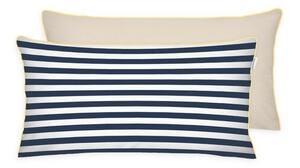 Tom Tailor Poszewka na poduszkę Percale Dark Navy - Sunny Sand, 40 x 80 cm