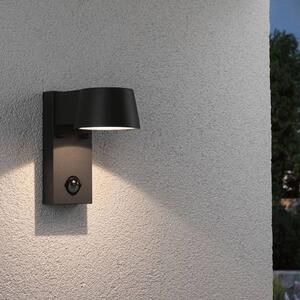 Paulmann Lampa zewnętrzna z czujnikiem ruchu Capea, czarny, aluminium, nowoczesny