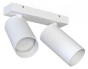 Biała lampa sufitowa Mono II - 2-punktowy reflektor z regulacją