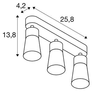SLV Lampa sufitowa Puri 2.0 Cone, możliwość ściemniania, aluminiowy / szary / cynkowy, salon / jadalnia, aluminium, nowoczesny
