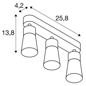 SLV Lampa sufitowa Puri 2.0 Cone, możliwość ściemniania, biały / opal, salon / jadalnia, aluminium, nowoczesny