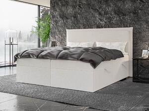 Łóżko kontynentalne 180x200 Marco beżowe z pojemnikami na pościel