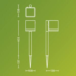 Philips Lampa z grotem ziemnym LED Virona, czarna, IP44 Virona, czarny, tworzywo sztuczne, nowoczesny
