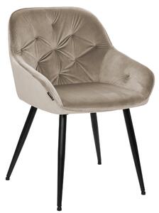 Krzesło tapicerowane LOREN velvet beżowy