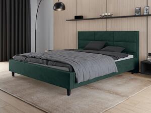 Łóżko tapicerowane 180x200 Como zielone ze stelażem drewnianym