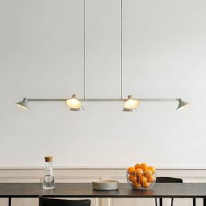 Lampa wisząca Steve Lucande, możliwość ściemniania, aluminiowy / szary / cynkowy, salon / jadalnia, metal, nowoczesny
