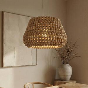 Lampa wisząca Melori Lucande, możliwość ściemniania, jasne drewno, salon / jadalnia, drewno, skandynawski