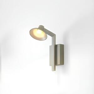 Kinkiet LED Steve Lucande, możliwość ściemniania, aluminiowy / szary / cynkowy, salon / jadalnia, metal, nowoczesny