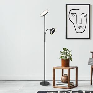 Globo Lampa stojąca LED Davyd, możliwość ściemniania, czarny, salon / jadalnia, metal, nowoczesny