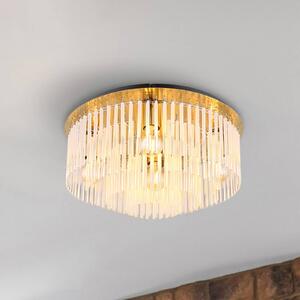 Globo Lampa sufitowa Gorley, możliwość ściemniania, mosiężny / złoty, salon / jadalnia, szkło