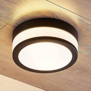 Lampa sufitowa Flavi Lindby, możliwość ściemniania, czarny, łazienka, metal, nowoczesny