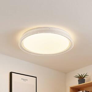Lampa sufitowa LED Sleya Lindby, możliwość ściemniania, biały / opal, salon / jadalnia, nowoczesny