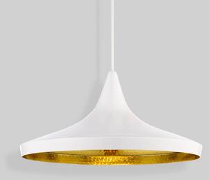 Tom Dixon Lampa wisząca Beat, możliwość ściemniania, biały / opal, salon / jadalnia, mosiądz, design