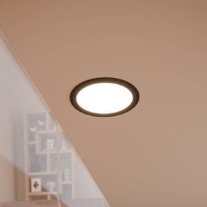 EGLO connect Oprawa wpuszczana LED Fueva 6-Z, czarna, Ø16cm możliwość ściemniania, czarny, salon / jadalnia, tworzywo sztuczne, nowoczesny
