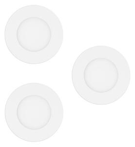 EGLO connect Oprawa wpuszczana LED Fueva-Z, biała, zestaw 3 szt możliwość ściemniania, biały / opal, salon / jadalnia, metal, nowoczesny