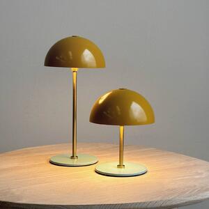 Dyberg Larsen Lampa stołowa Along, możliwość ściemniania, żółty / pomarańczowy, salon / jadalnia, metal, skandynawski