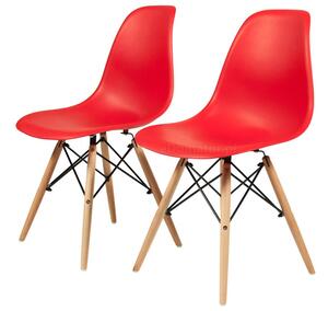 OUTLET - Krzesło plastikowe MEDIOLAN - czerwone