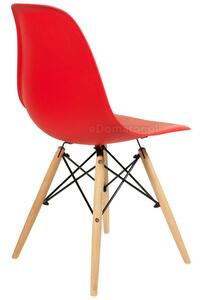 OUTLET - Krzesło plastikowe MEDIOLAN - czerwone