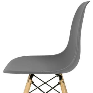OUTLET - plastikowe krzesło MEDIOLAN - grafitowe