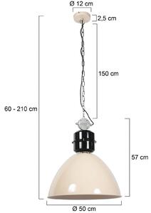 Steinhauer Lampa wisząca Frisk, możliwość ściemniania, kremowy / amber, salon / jadalnia, metal, industrialny