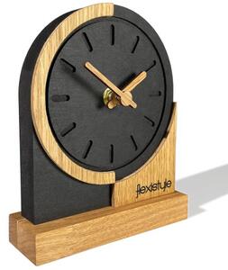 Zegar stojący czarny drewniany Fantasy Oak